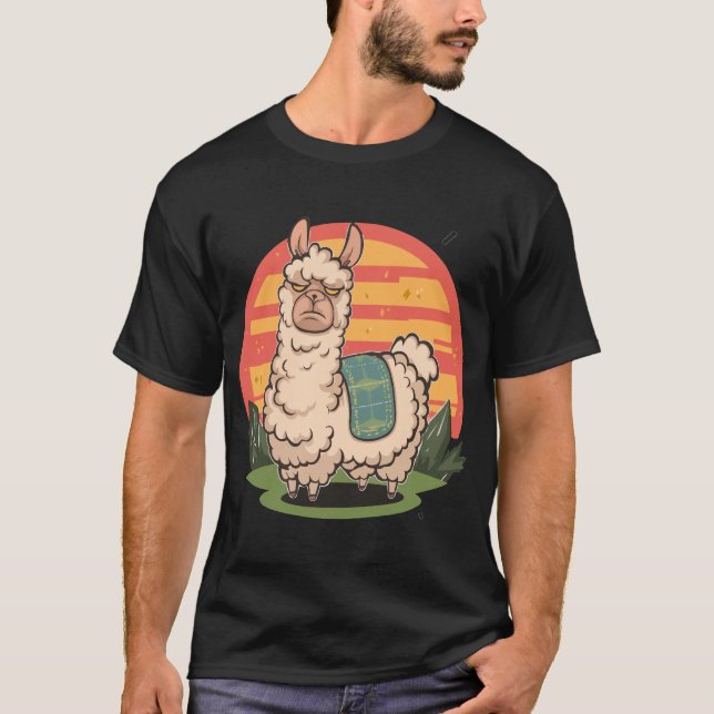 Camiseta Hairy llama, Llama Lover (Anverso)