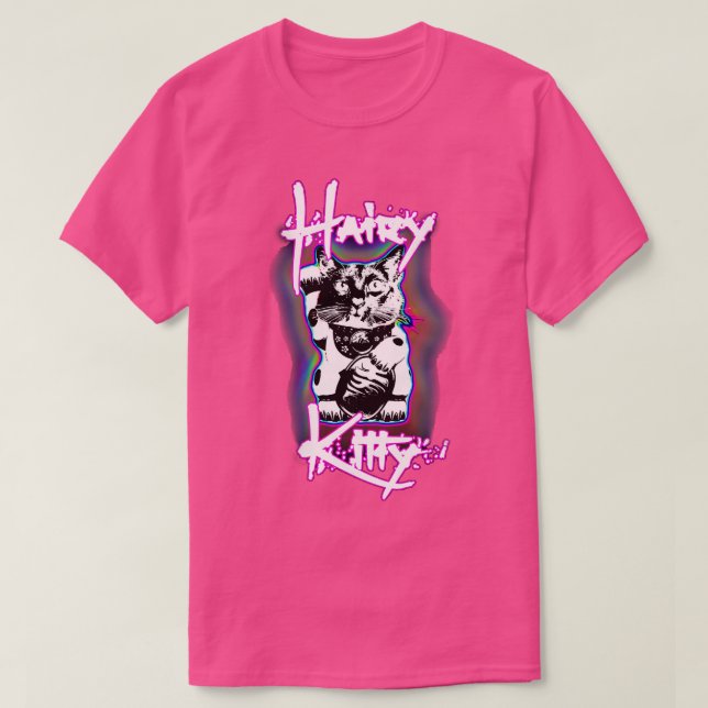 Camiseta Hairy Lucky Kitty Design (Diseño del anverso)