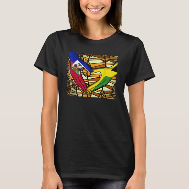 Camiseta Haití América haitiana Jamaica Bandera caribeña me (Anverso)