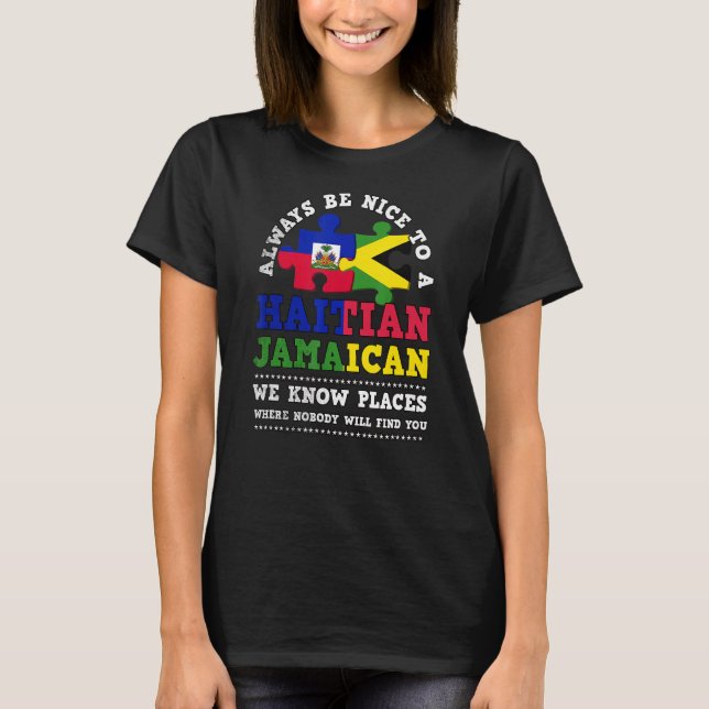Camiseta Haití América haitiana Jamaica Mezcla de mezclas c (Anverso)