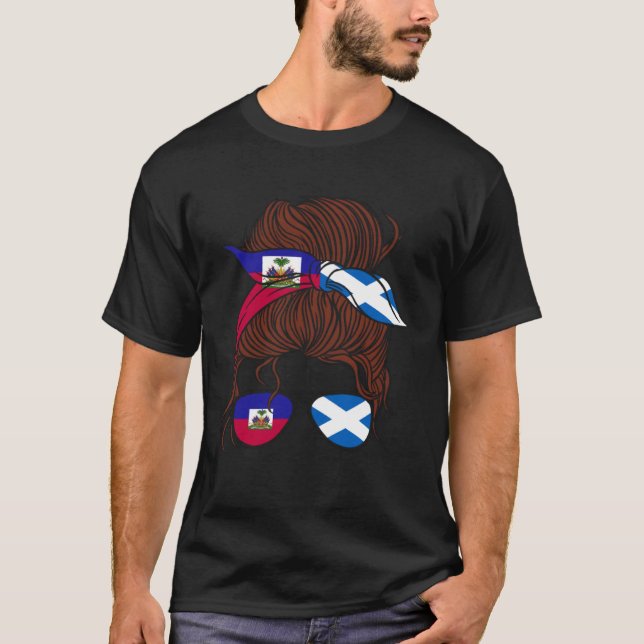 Camiseta Haiti and Scotland Mix Half Haitian half Scottish (Anverso)