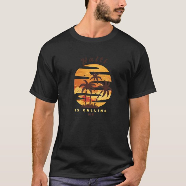 Camiseta Haití Ayiti Isla Haitiana Me Llama Beach Sun (Anverso)