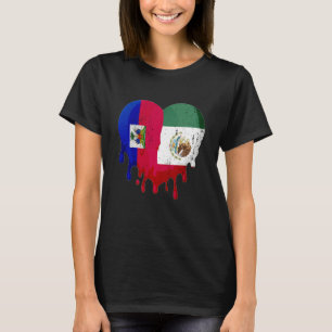 Camiseta Haití: Ciudadano del corazón con bandera de México