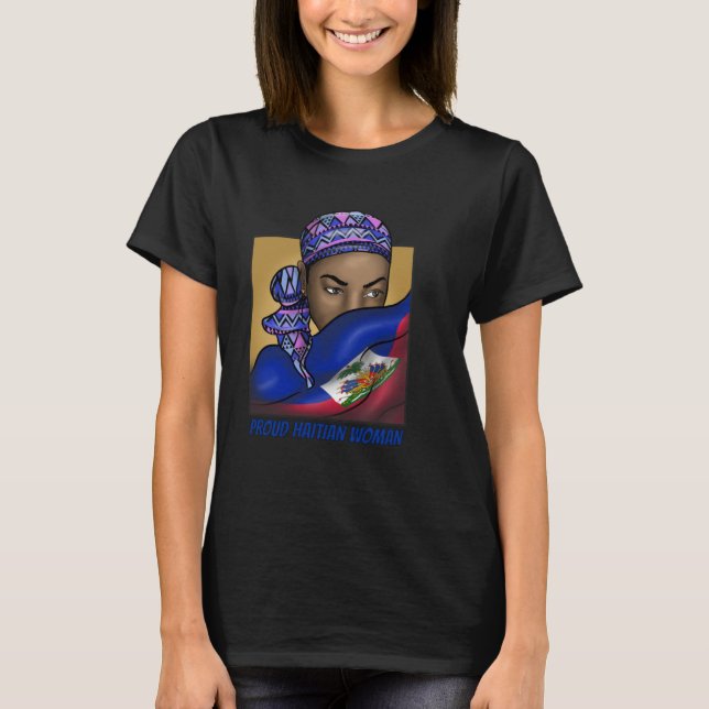 Camiseta Haití: Día de la Bandera Haitiana Orgullosa Mujer  (Anverso)