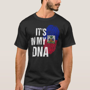 Camiseta Haití Es En Mi Huella De Adn, Orgullo De Bandera H