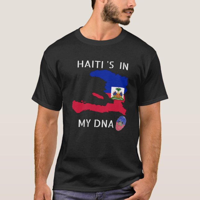Camiseta Haití está en mi ADN Día de la bandera haitiana Or (Anverso)