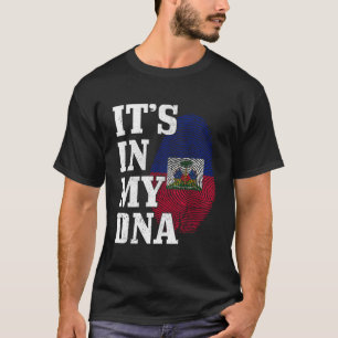 Camiseta Haití Está En Mi Huella De Adn, Orgullo De Bandera