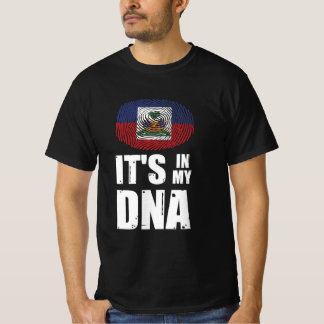 Camiseta Haití está en mi huella digital de ADN Bandera hai