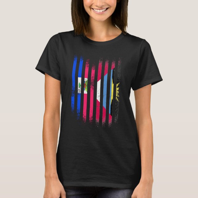 Camiseta Haiti Flag Antigua&Barbuda Grown Country Flags Str (Anverso)