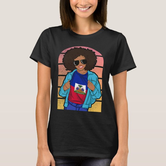 Camiseta Haiti Haitian Flag Day Creole Proud Woman Happy Ay (Anverso)