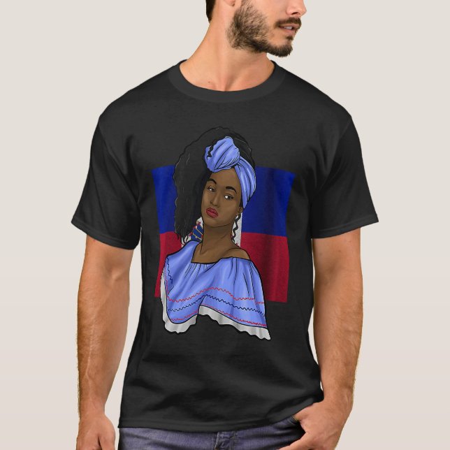Camiseta Haiti Haitian Flag Day Creole Proud Woman Happy Ay (Anverso)