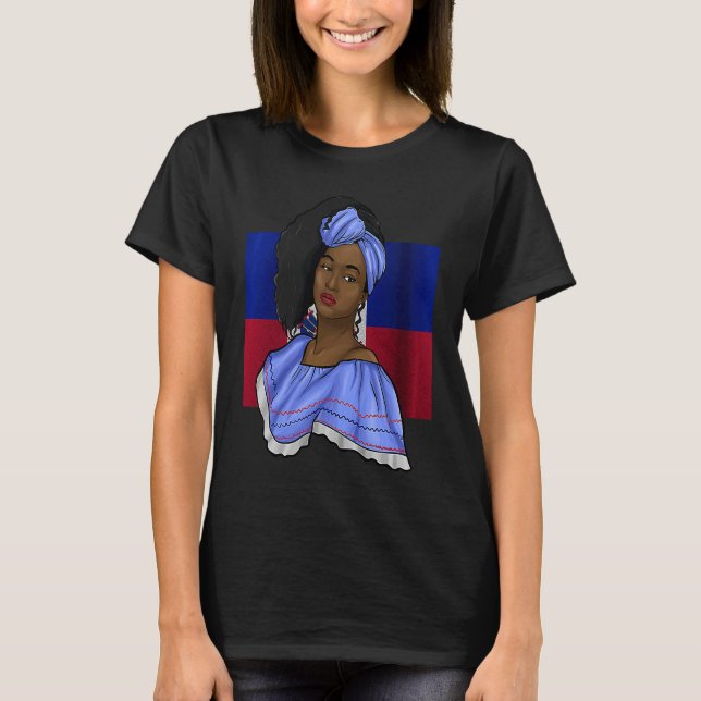 Camiseta Haiti Haitian Flag Day Creole Proud Woman Happy Ay (Anverso)
