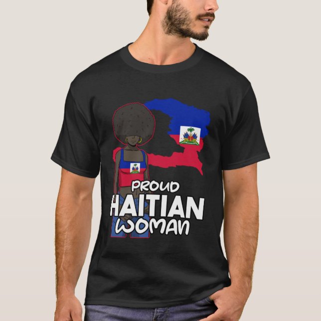 Camiseta Haiti Haitian Flag Day Proud Woman Ayiti Girl (Anverso)