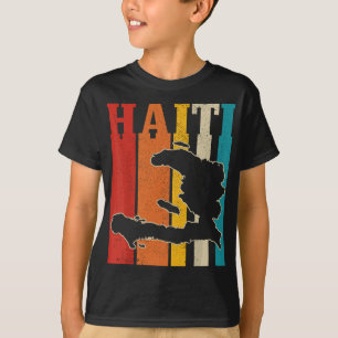Camiseta Haití: Vintage haitiano Mapa de la isla del Orgull