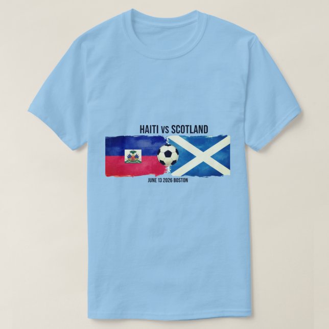 Camiseta Haiti vs Scotland Soccer Match World Cup (Diseño del anverso)