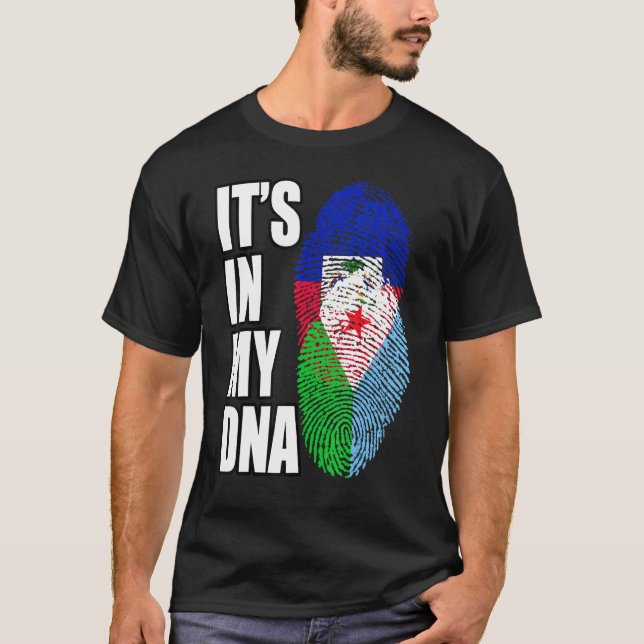 Camiseta Haití Y Yibuti Combinan Patrimonio De La Bandera D (Anverso)