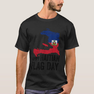 Camiseta Haitian Flag Day Haiti Flag And Map Celebration