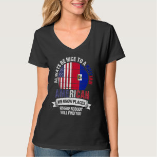 Camiseta Haitiano Americano Conocemos Lugares donde País Ha