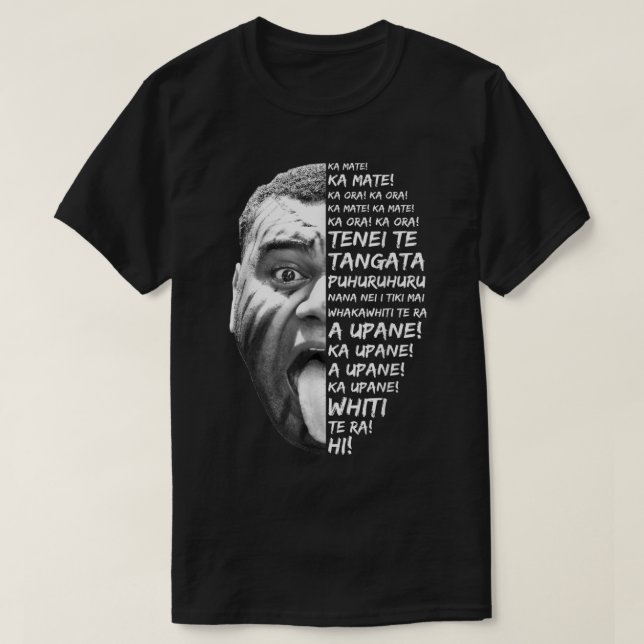 Camiseta Haka Nueva Zelanda Maorí Nueva Zelanda Fans Rugby (Diseño del anverso)