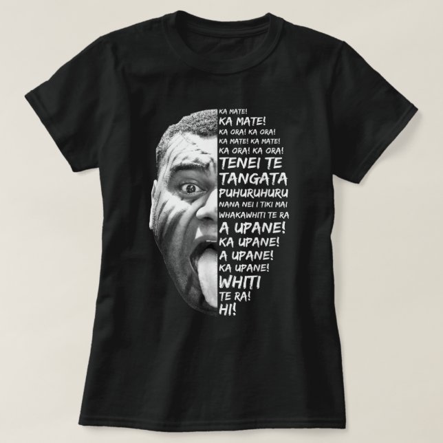 Camiseta Haka Nueva Zelanda Maorí Nueva Zelanda Fans Rugby (Diseño del anverso)