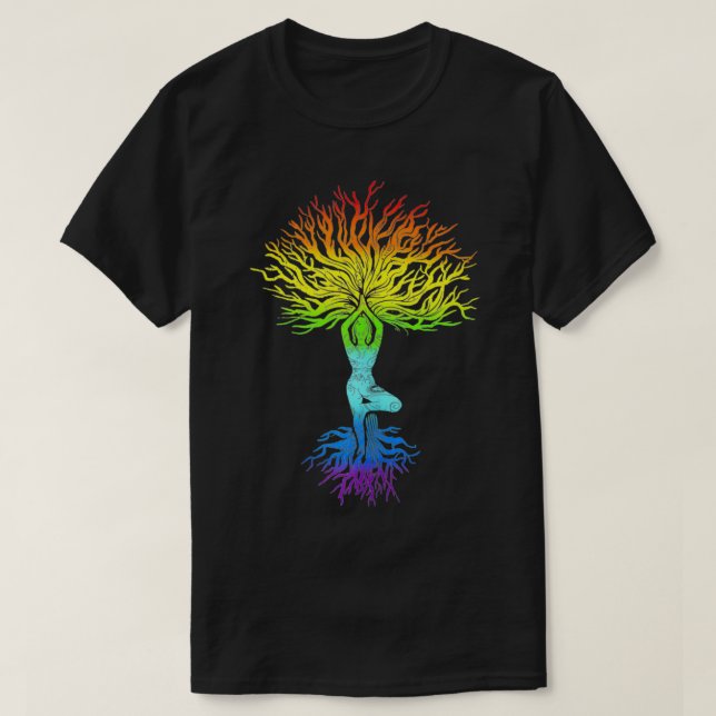 Camiseta Haka Om Woman Yoga Vrikshasana Hatha (Diseño del anverso)