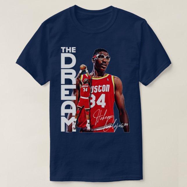 Camiseta Hakeem El diseño de fans del Dream Olajuwon (Diseño del anverso)