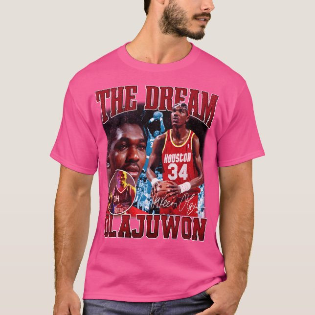 Camiseta Hakeem Olajuwon La Dream Leyenda De Baloncesto Sig (Anverso)