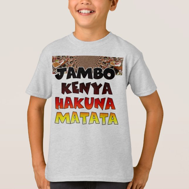 Camiseta Hakuna Matata colorida: Una celebración keniana (Anverso)
