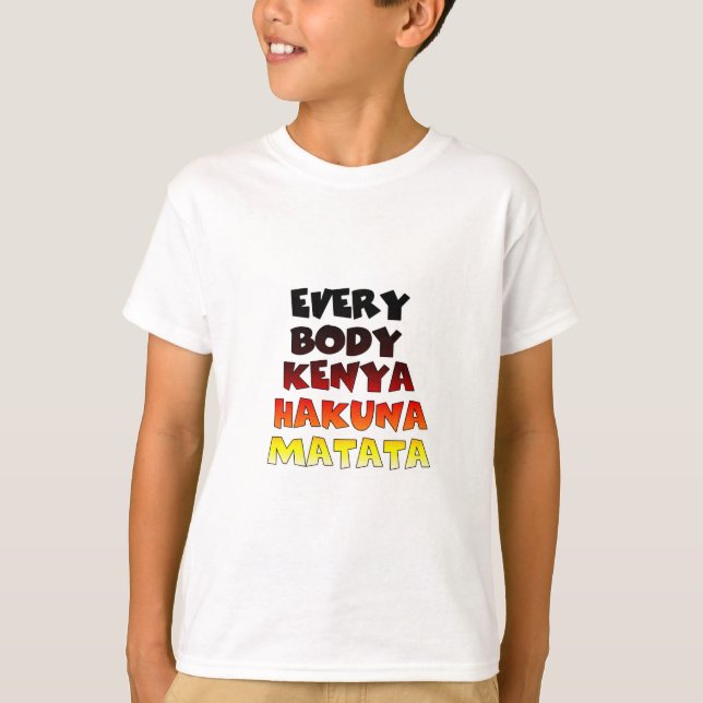 Camiseta Hakuna Matata colorida: Una celebración keniana (Anverso)