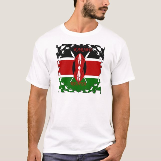 Camiseta Hakuna matata Karaibu Kenya (Anverso)