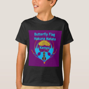 Camiseta "Hakuna Matata Kenya" Arte de mariposa Imprimir/Gr