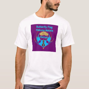 Camiseta "Hakuna Matata Kenya" Arte de mariposa Imprimir/Gr