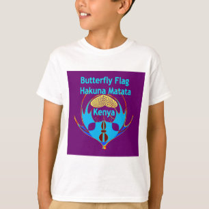 Camiseta "Hakuna Matata Kenya" Arte de mariposa Imprimir/Gr