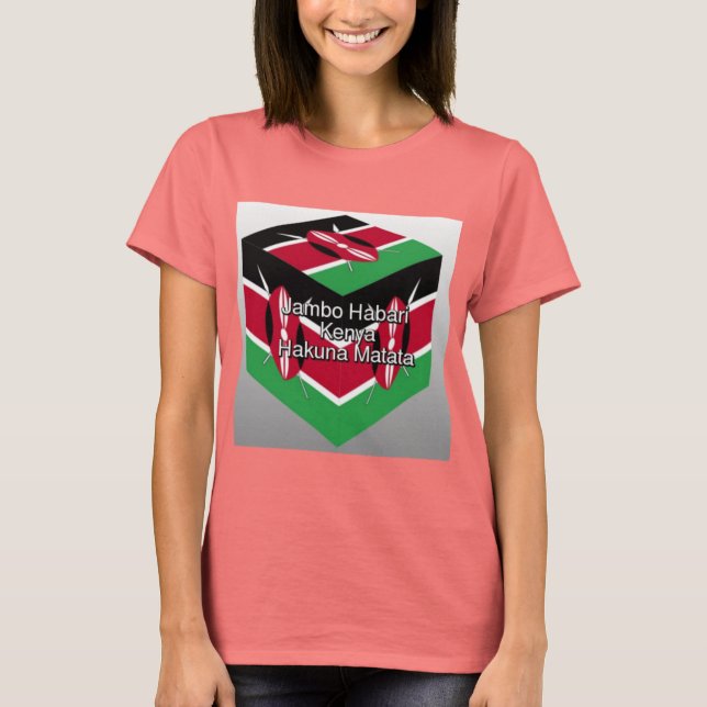 Camiseta Hakuna Matata Kenya Crea Tu Propia Bandera (Anverso)