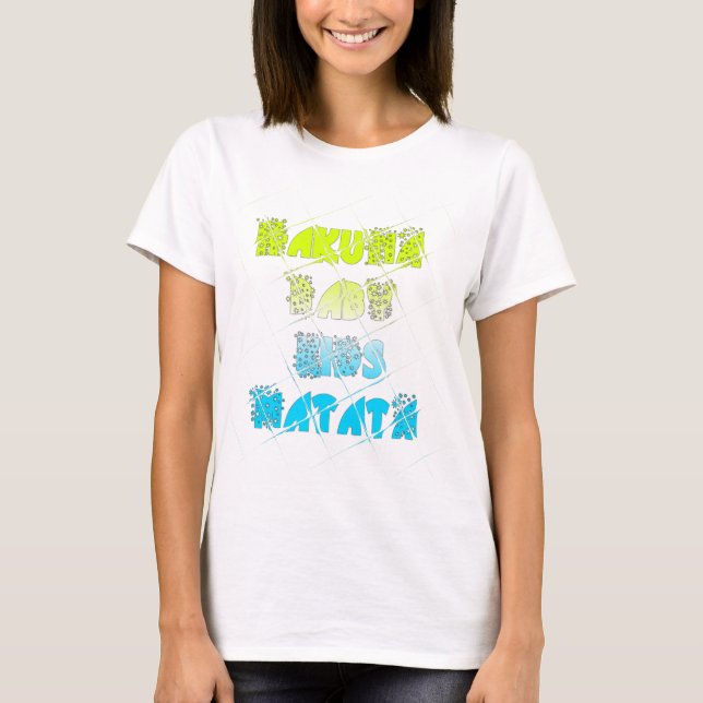 Camiseta Hakuna Matata Niños Bebés Niños Colores felices Fo (Anverso)