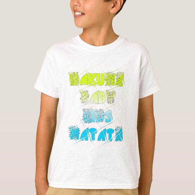 Camiseta Hakuna Matata Niños Bebés Niños Colores felices Fo (Anverso)