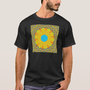 Camiseta Hakuna Matata pintura al óleo amarillo dorado