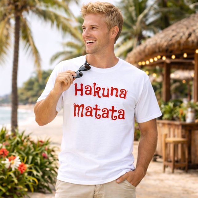 Camiseta Hakuna Matata Red Text (Subido por el creador)
