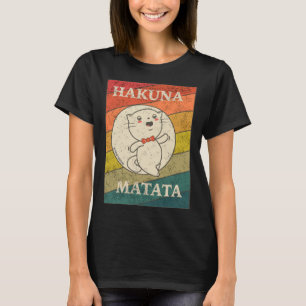 Camiseta Hakuna Matata Vintage Retro Cute Gato Vintage
