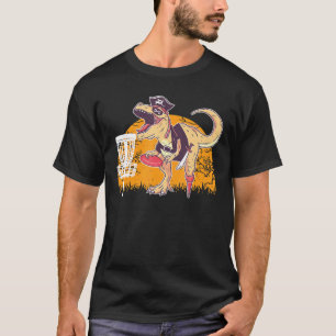 Camiseta Hala del jugador de golf de disco pirata de dinosa
