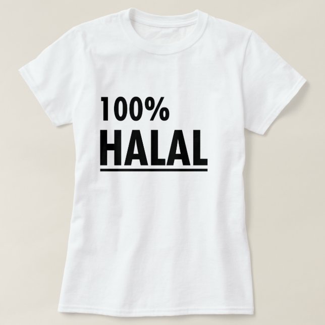 Camiseta Halal del 100% (Diseño del anverso)