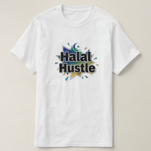 Camiseta 	Halal Hustle — Trabaja duro, mantén lo halal		