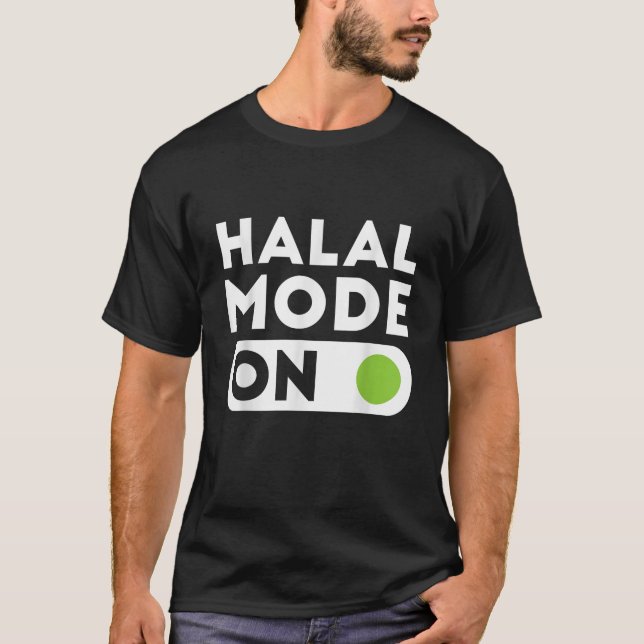 Camiseta Halal Mode On Ramadan Kareem Muslim Islam  (Anverso)