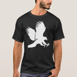 Camiseta Halcón blanco Swooping abajo para una matanza