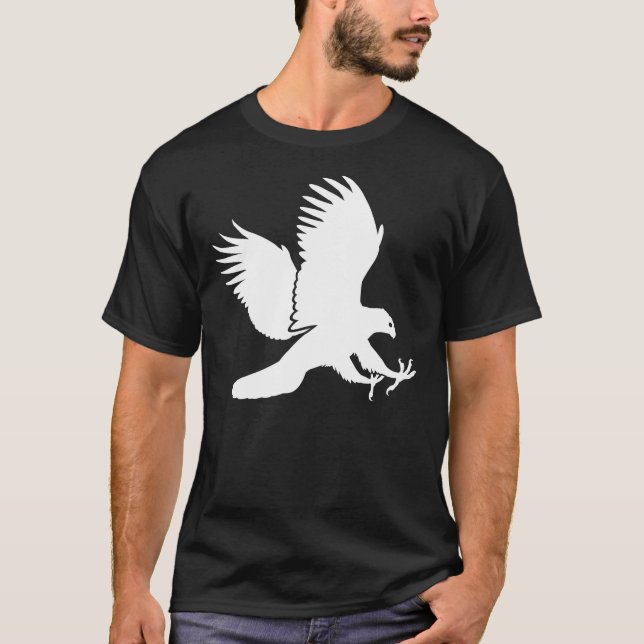 Camiseta Halcón blanco Swooping abajo para una matanza (Anverso)
