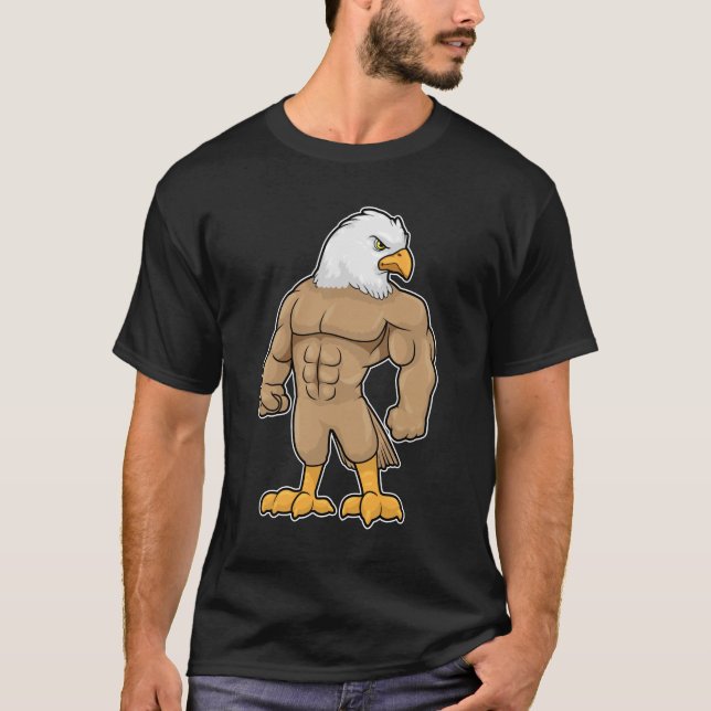 Camiseta Halcón como Bodybuilder con paquete de seis (Anverso)