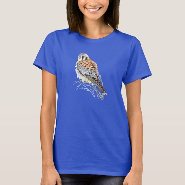 Camiseta Halcón de aves acuáticas de Cernera Americana Falc (Anverso)