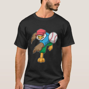 Camiseta Halcón en el béisbol con bate de béisbol