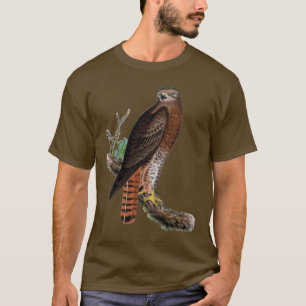Camiseta halcón negro Rojo-atado