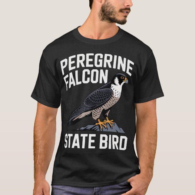 Camiseta Halcon Peregrino Ave Estatal Volando (Anverso)